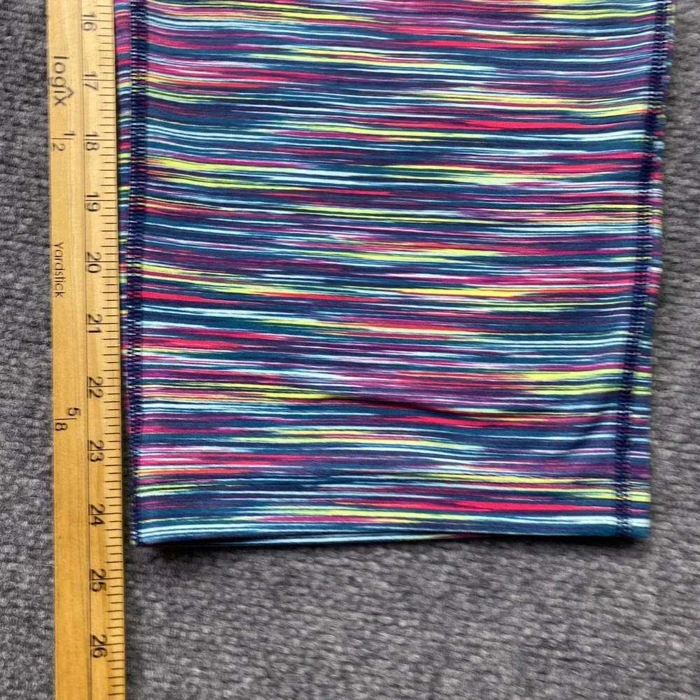 Lands End Womens Space Dye Cropped Leggings Multi Color Active Pants Sz‎ L 14-16